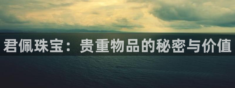 新宝5秒开：君佩珠宝：贵重物品的秘密与价值