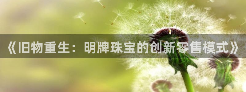 新宝5平台注册公司：《旧物重生：明牌珠宝的创新零售模式》