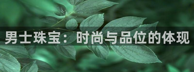 新宝5手机登陆：男士珠宝：时尚与品位的体现